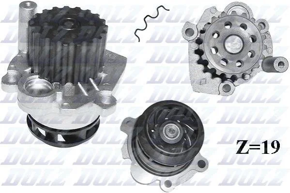 Помпа Dolz AUDI/FORD/SEAT/SKODA/VW A2/Galaxy/Ibiza/Fabia/Transporter "1,2-2,8 "95>> DOLZ A249 (фото 1)