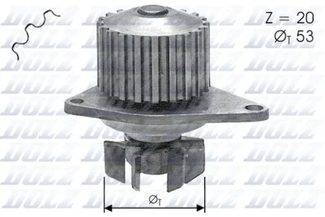 Помпа Dolz CITROEN/PEUGEOT/ROVER AX/106/114 "1,0-2,2 "79>> DOLZ C110