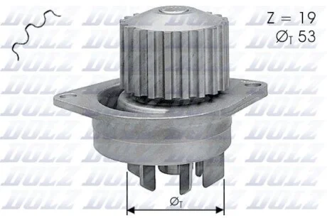 Водяний насос CITROEN BERLINGO (MF) SAXO (S0, S1) XSARA (N1, N2, N0) / PEUGEOT 106 Mk II (1) 206 (2A DOLZ C113