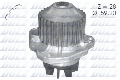 Водяний насос 28 з. DOLZ C123