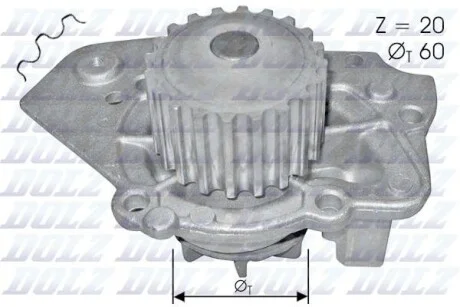 Помпа Dolz CITROEN/PEUGEOT/TALBOT BX/405/Horizon "1,6-1,9 "82-00 DOLZ T136