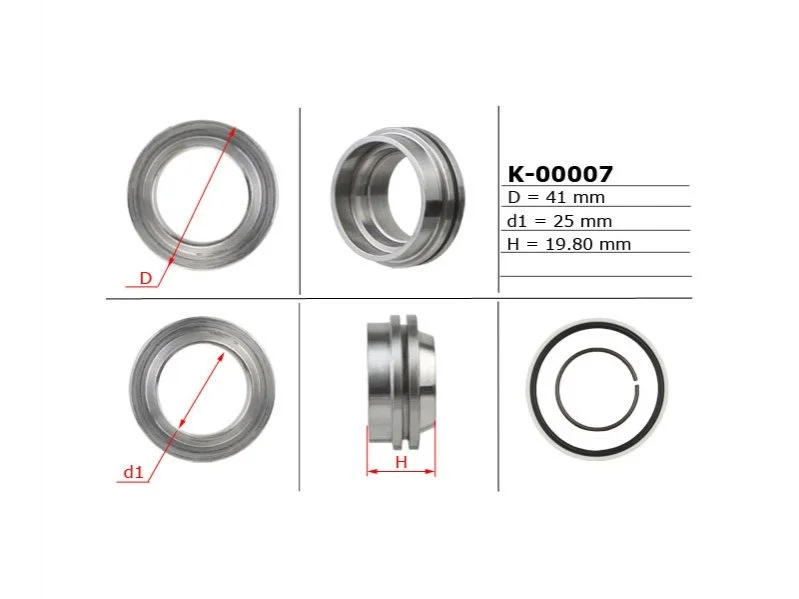 Поршень штока рульової рейки 25,00/41,00/19,80 FORD Mondeo III 00-07, Mondeo II 96-00 EMMETEC K-00007 (фото 1)
