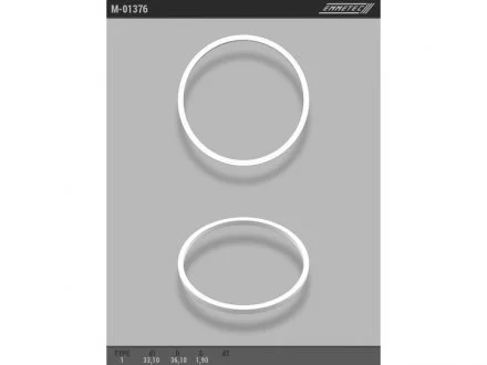 Кольцо тефлоновое ГПК O33,1x36,1 S1,9 тип 1 EMMETEC M-01376