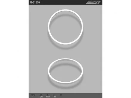 Кольцо тефлоновое ГПК O33,8x36,8 S1,95 тип 1 EMMETEC M-01576
