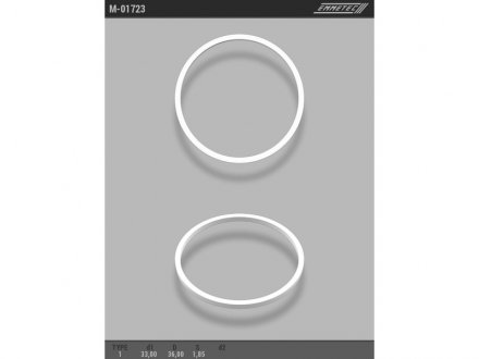 Кольцо тефлоновое ГПК O33x36 S1,85 тип 1 EMMETEC M-01723