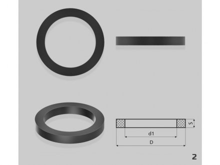 Кільце гумове ГПК d1 56,8 x62,4 S2,65 EMMETEC O-07003