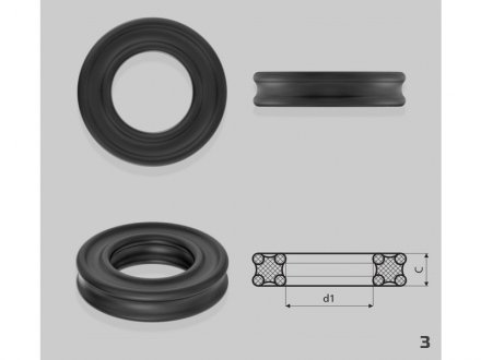 Кільце гумове ГПК C3,53 d1 32,92 EMMETEC O-08028