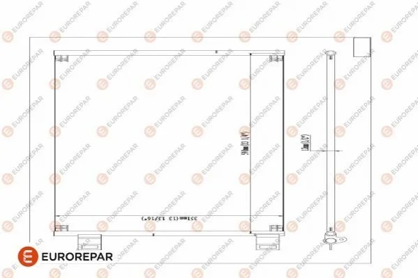 Радіатор кондиціонера EUROREPAR 1618099880 (фото 1)