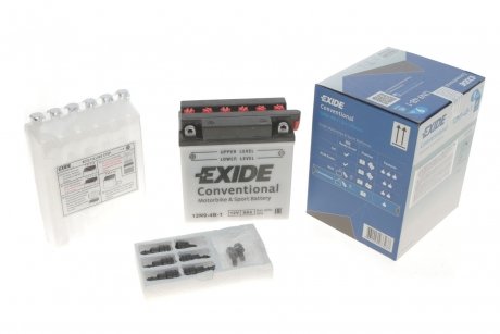 Стартерная батарея (аккумулятор) EXIDE 12N9-4B-1 (фото 1)
