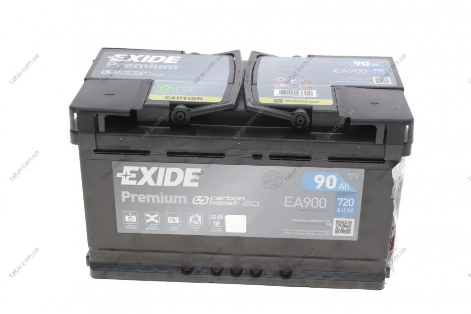 Акумулятор 90Ah-12v Exide PREMIUM (315х175х190), R, EN720 EXIDE EA900 (фото 1)