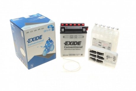 Стартерная батарея (аккумулятор) EXIDE EB14-B2 (фото 1)