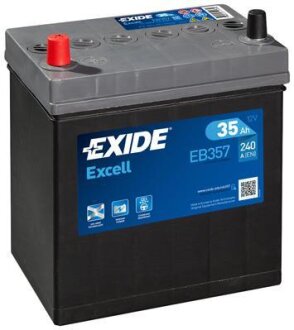 Акумулятор  12V/35Ah/240 (L+) (187х127х220) EXIDE EB357