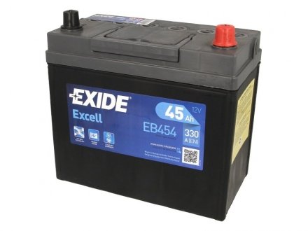 Аккумулятор 45Ah-12v EXCELL (234х127х220), R, EN330 Азия EXIDE EB454 (фото 1)