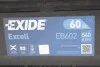 Аккумулятор EXCELL 12V/60Ah/540A EXIDE EB602 (фото 4)