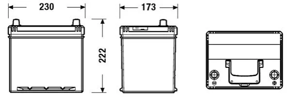 Аккумулятор 60Ah-12v Exide EXCELL (230х172х220), R, EN480 Азия EXIDE EB604 (фото 1)