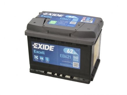 Аккумулятор 62Ah-12v EXCELL (242х175х190), L, EN540 EXIDE EB621 (фото 1)