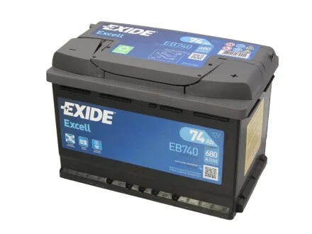 Аккумулятор 74Ah-12v EXCELL (278х175х190), R, EN680 EXIDE EB740