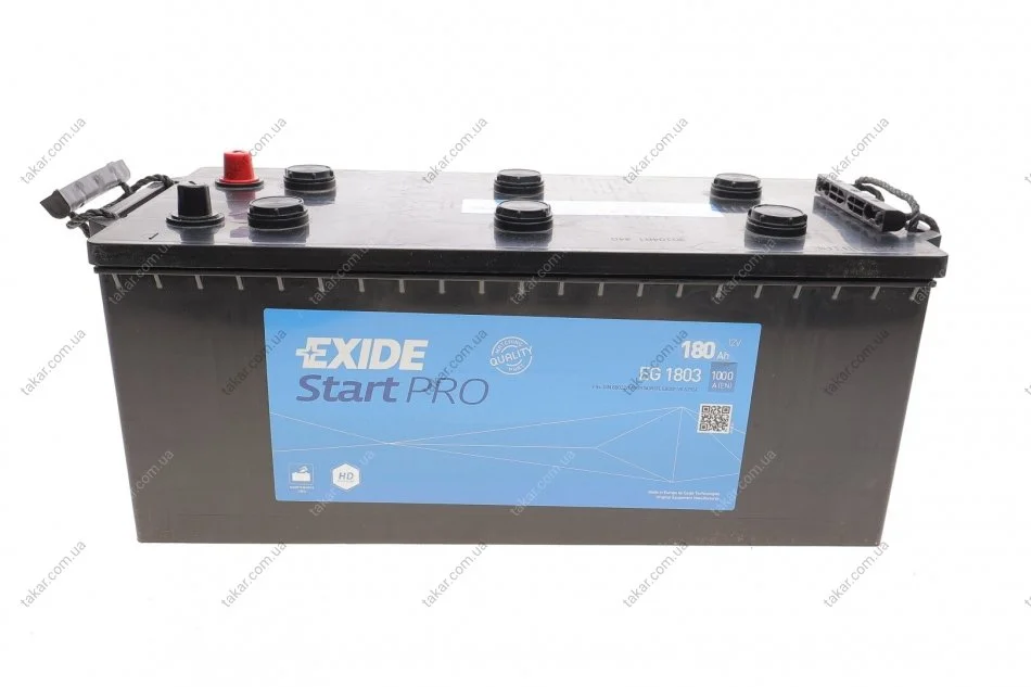 Акумулятор 180Ah-12v Exide Start PRO (513х223х223),полярність зворотна (3),EN1000 EXIDE EG1803 (фото 1)