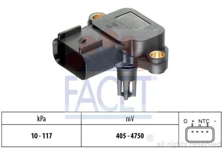 Датчик тиску у впускному колекторі. FACET 10.3077