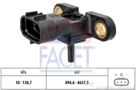Датчик тиску у впускному колекторі. FACET 10.3213