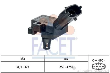 Датчик тиску у впускному колекторі. FACET 10.3248
