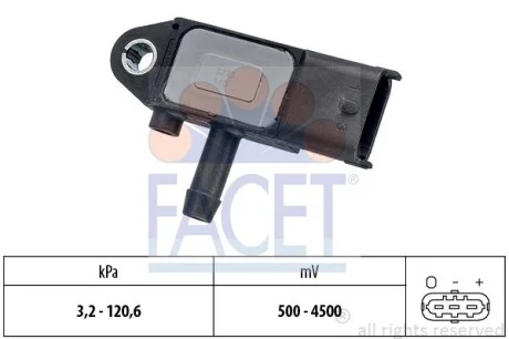 Датчик давления выхлопных газов FACET 10.3273