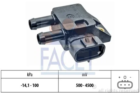Датчик тиску вихлопних газів FACET 10.3284