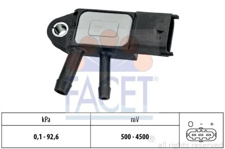 Датчик давления выхлопных газов FACET 10.3292