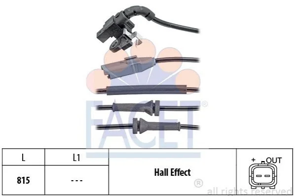 Датчик ABS (ABS) задній FACET 21.0150 (фото 1)