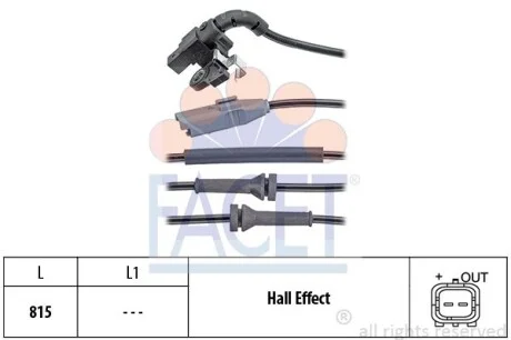 Датчик ABS (ABS) задній FACET 21.0150