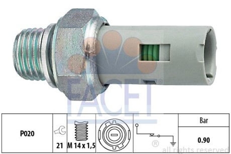 Датчик тиску масла FACET 7.0153