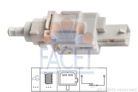 Вимикач ліхтаря сигналу гальмування FACET 7.1179