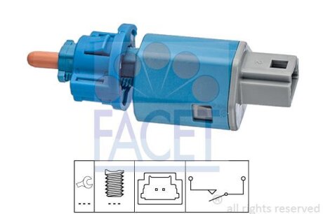Вимикач ліхтаря сигналу гальмування FACET 7.1274
