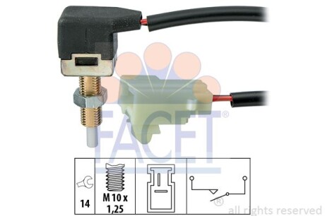 Выключатель стоп-сигнала FACET 7.1298