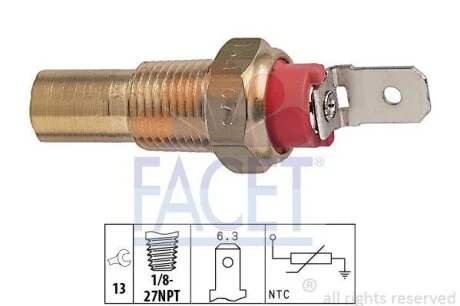 Датчик температури (в-во Facet) FACET 7.3115