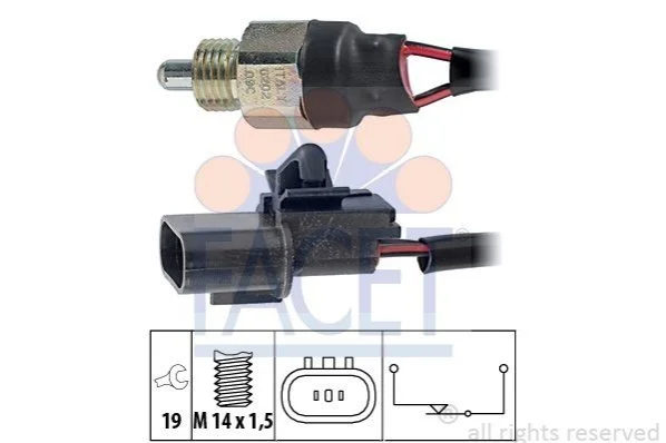 Датчик включения фонарей заднего хода FACET 7.6202 (фото 1)
