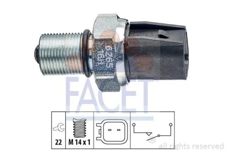 Датчик вмикання заднього ходу FACET 7.6265