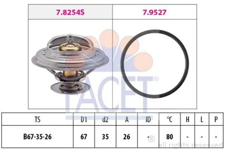 Термостат 80 °C FACET 7.8254