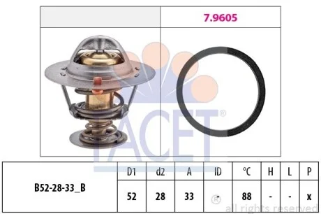 Термостат 88 °C FACET 7.8412
