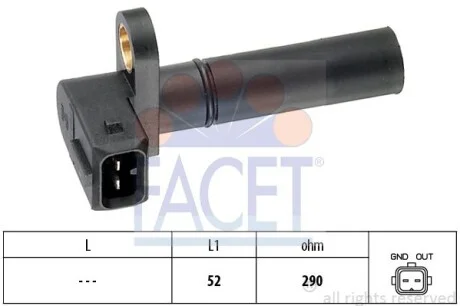 Датчик положения (оборотов) коленвала FACET 9.0035