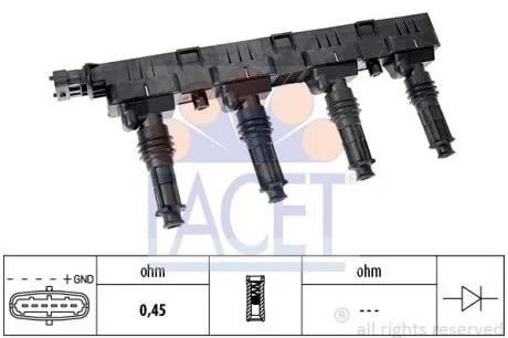 Котушка запалювання (вир-во Facet) FACET 9.6300