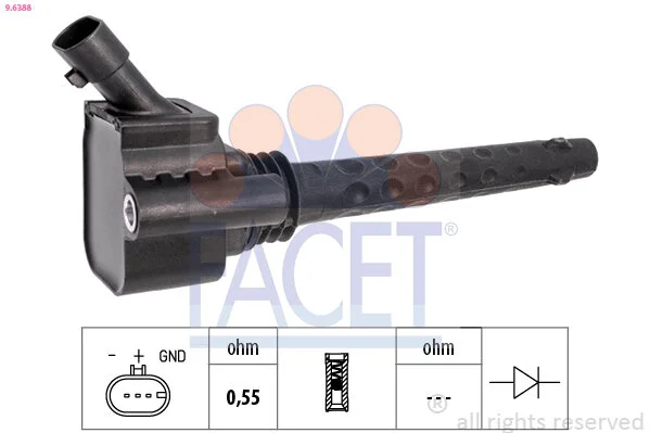 Катушка системы зажигания FACET 9.6388 (фото 1)
