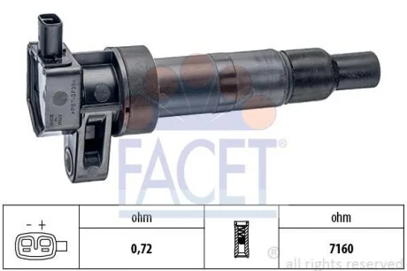 Котушка запалювання 12V FACET 9.6392