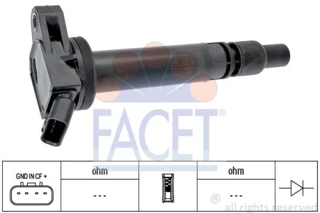 Катушка зажигания 12V FACET 9.6437