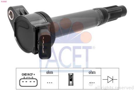 Катушка системы зажигания FACET 9.6438