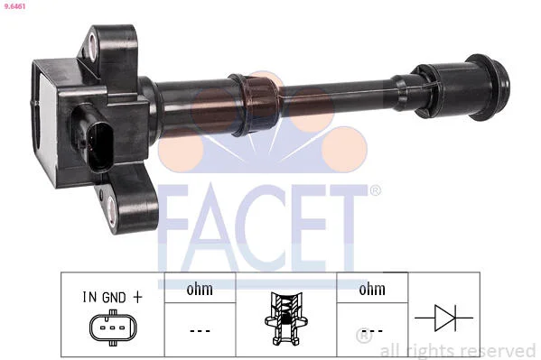 Катушка системы зажигания FACET 9.6461 (фото 1)