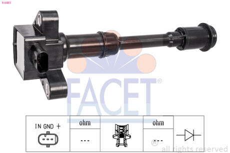Катушка системы зажигания FACET 9.6461