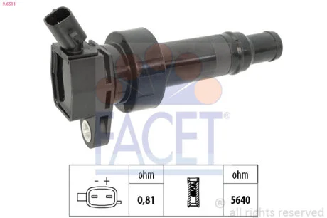 Котушка запалювання 12V FACET 9.6511
