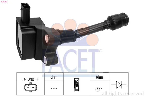 Катушка системы зажигания FACET 9.6519 (фото 1)