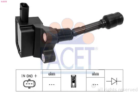 Катушка системы зажигания FACET 9.6519